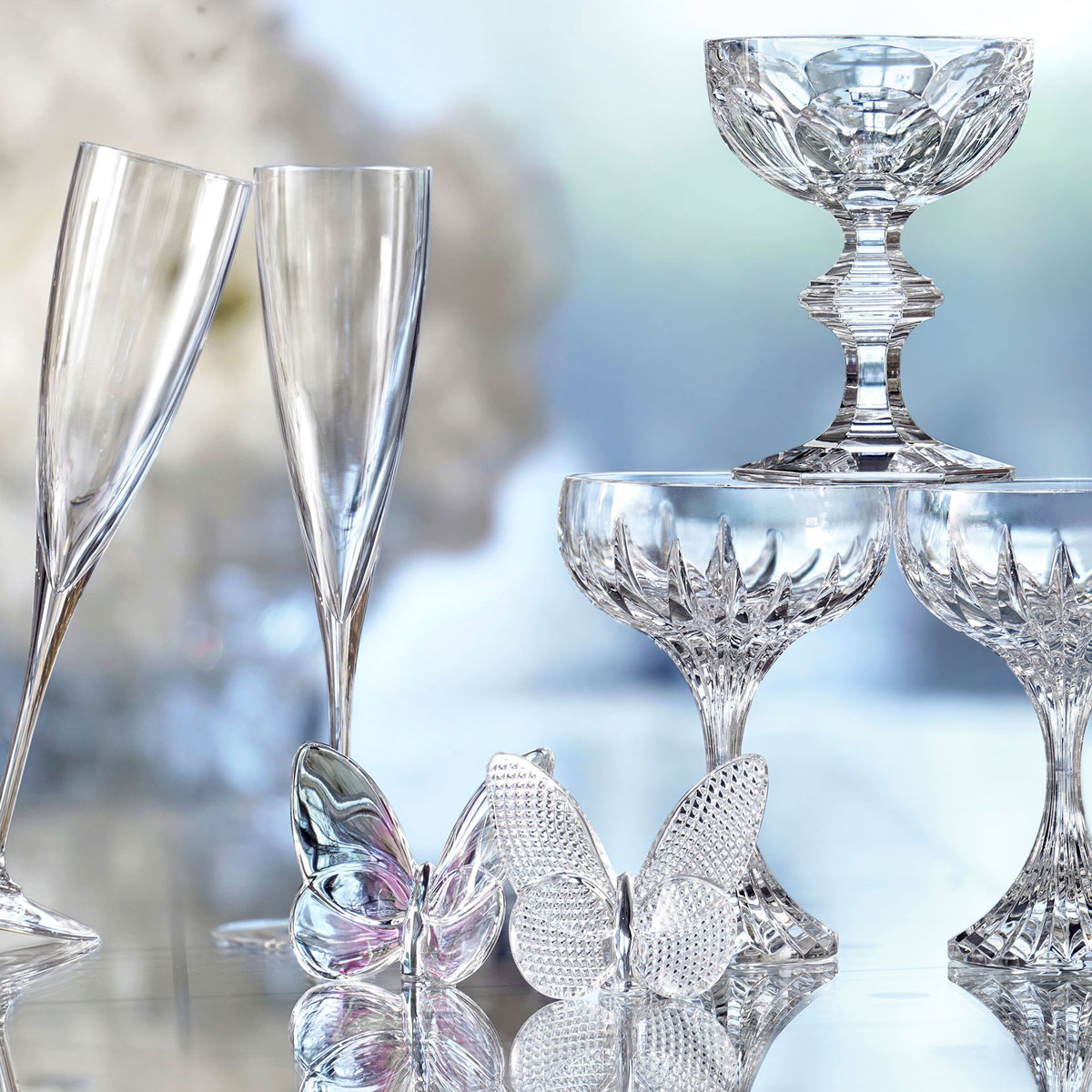 Baccarat Crystal, Lucky Butterfly, Clear Diamant